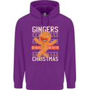 Gingers Are for Life Not Just for Christmas Mens 80% Cotton Hoodie Purple