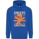 Gingers Are for Life Not Just for Christmas Mens 80% Cotton Hoodie Royal Blue