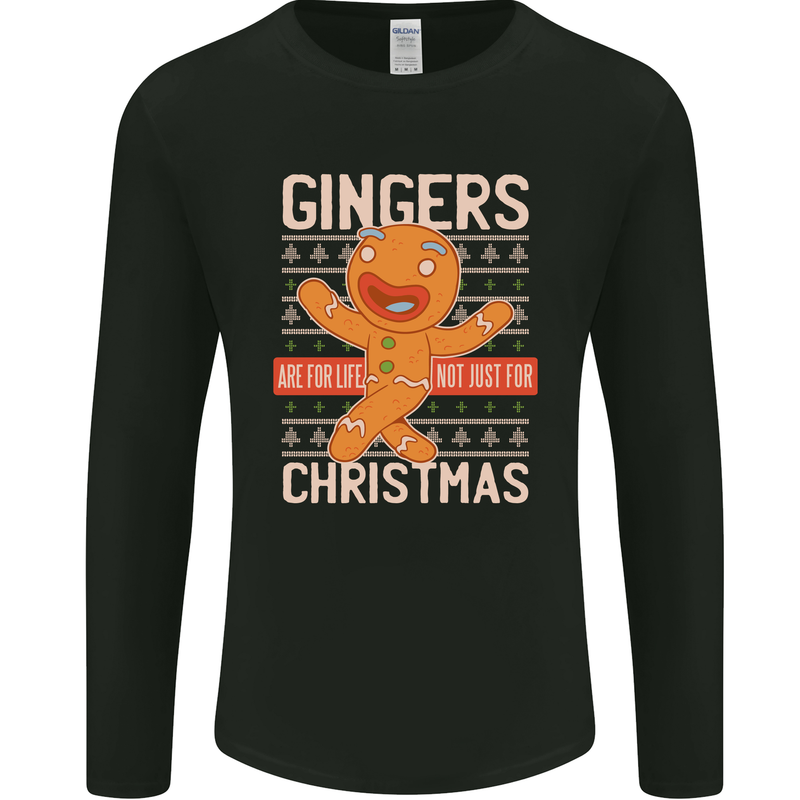 Gingers Are for Life Not Just for Christmas Mens Long Sleeve T-Shirt Black