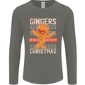 Gingers Are for Life Not Just for Christmas Mens Long Sleeve T-Shirt Charcoal