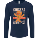 Gingers Are for Life Not Just for Christmas Mens Long Sleeve T-Shirt Navy Blue