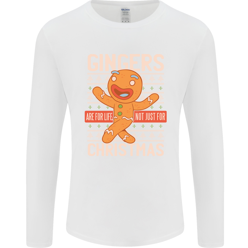 Gingers Are for Life Not Just for Christmas Mens Long Sleeve T-Shirt White