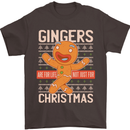 Gingers Are for Life Not Just for Christmas Mens T-Shirt Cotton Gildan Dark Chocolate