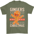 Gingers Are for Life Not Just for Christmas Mens T-Shirt Cotton Gildan Military Green