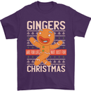 Gingers Are for Life Not Just for Christmas Mens T-Shirt Cotton Gildan Purple
