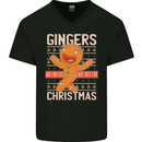 Gingers Are for Life Not Just for Christmas Mens V-Neck Cotton T-Shirt Black