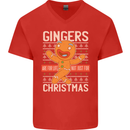 Gingers Are for Life Not Just for Christmas Mens V-Neck Cotton T-Shirt Red