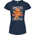 Gingers Are for Life Not Just for Christmas Womens Petite Cut T-Shirt Navy Blue