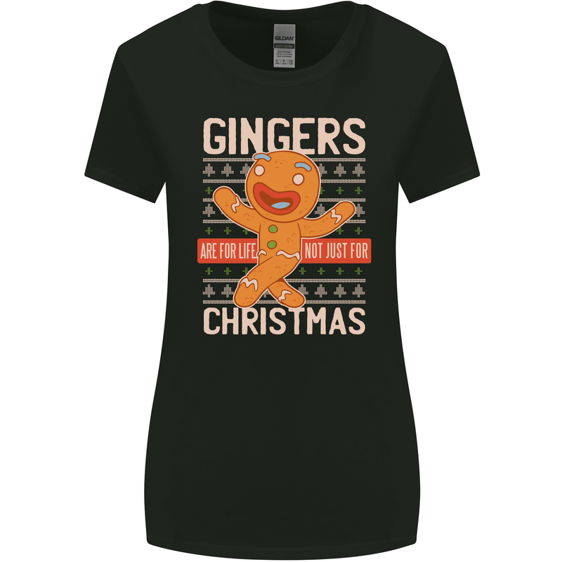 Gingers Are for Life Not Just for Christmas Womens Wider Cut T-Shirt Black