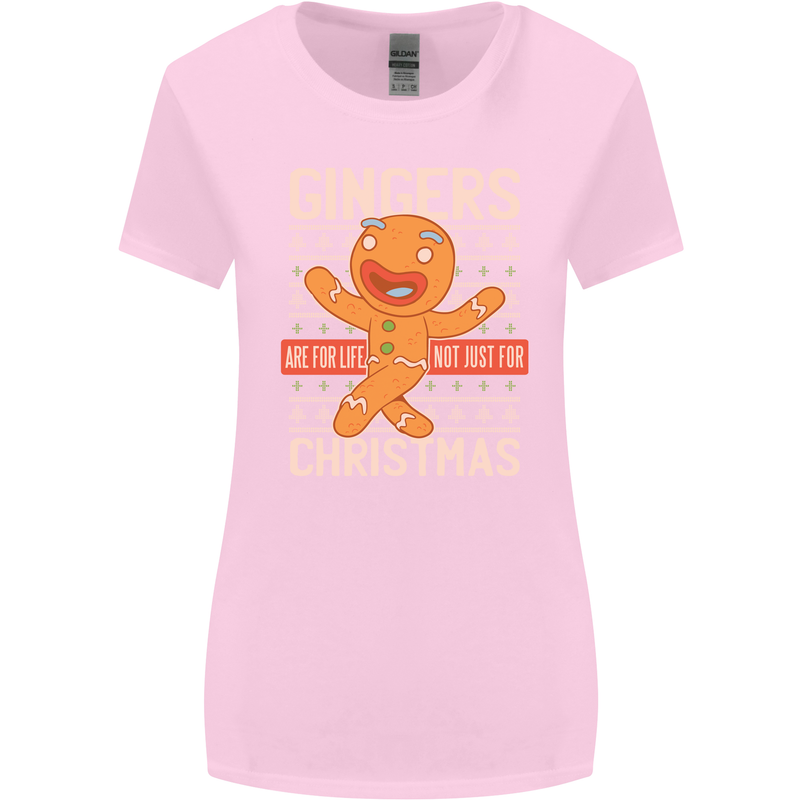 Gingers Are for Life Not Just for Christmas Womens Wider Cut T-Shirt Light Pink