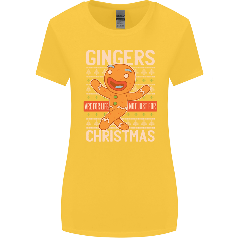 Gingers Are for Life Not Just for Christmas Womens Wider Cut T-Shirt Yellow