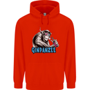 Ginpanzee Funny Gin Drinker Monkey Alcohol Childrens Kids Hoodie Bright Red