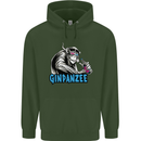 Ginpanzee Funny Gin Drinker Monkey Alcohol Childrens Kids Hoodie Forest Green