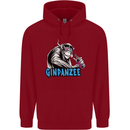 Ginpanzee Funny Gin Drinker Monkey Alcohol Childrens Kids Hoodie Red