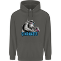 Ginpanzee Funny Gin Drinker Monkey Alcohol Childrens Kids Hoodie Storm Grey