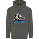 Ginpanzee Funny Gin Drinker Monkey Alcohol Childrens Kids Hoodie Storm Grey