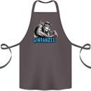 Ginpanzee Funny Gin Drinker Monkey Alcohol Cotton Apron 100% Organic Dark Grey