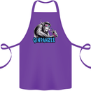 Ginpanzee Funny Gin Drinker Monkey Alcohol Cotton Apron 100% Organic Purple