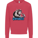 Ginpanzee Funny Gin Drinker Monkey Alcohol Kids Sweatshirt Jumper Heliconia