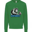 Ginpanzee Funny Gin Drinker Monkey Alcohol Kids Sweatshirt Jumper Irish Green
