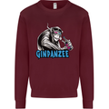 Ginpanzee Funny Gin Drinker Monkey Alcohol Kids Sweatshirt Jumper Maroon