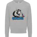 Ginpanzee Funny Gin Drinker Monkey Alcohol Kids Sweatshirt Jumper Sports Grey