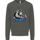 Ginpanzee Funny Gin Drinker Monkey Alcohol Kids Sweatshirt Jumper Storm Grey