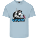 Ginpanzee Funny Gin Drinker Monkey Alcohol Kids T-Shirt Childrens Light Blue