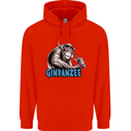 Ginpanzee Funny Gin Drinker Monkey Alcohol Mens 80% Cotton Hoodie Bright Red