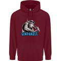 Ginpanzee Funny Gin Drinker Monkey Alcohol Mens 80% Cotton Hoodie Maroon