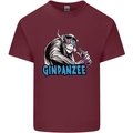 Ginpanzee Funny Gin Drinker Monkey Alcohol Mens Cotton T-Shirt Tee Top Maroon