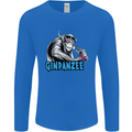 Ginpanzee Funny Gin Drinker Monkey Alcohol Mens Long Sleeve T-Shirt Royal Blue