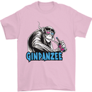 Ginpanzee Funny Gin Drinker Monkey Alcohol Mens T-Shirt Cotton Gildan Light Pink