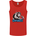 Ginpanzee Funny Gin Drinker Monkey Alcohol Mens Vest Tank Top Red