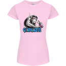 Ginpanzee Funny Gin Drinker Monkey Alcohol Womens Petite Cut T-Shirt Light Pink