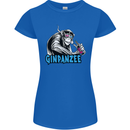 Ginpanzee Funny Gin Drinker Monkey Alcohol Womens Petite Cut T-Shirt Royal Blue