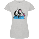Ginpanzee Funny Gin Drinker Monkey Alcohol Womens Petite Cut T-Shirt Sports Grey