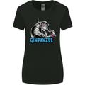 Ginpanzee Funny Gin Drinker Monkey Alcohol Womens Wider Cut T-Shirt Black