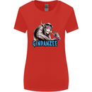 Ginpanzee Funny Gin Drinker Monkey Alcohol Womens Wider Cut T-Shirt Red