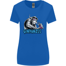 Ginpanzee Funny Gin Drinker Monkey Alcohol Womens Wider Cut T-Shirt Royal Blue