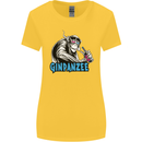 Ginpanzee Funny Gin Drinker Monkey Alcohol Womens Wider Cut T-Shirt Yellow
