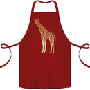 Giraffe Ecology Cotton Apron 100% Organic Maroon