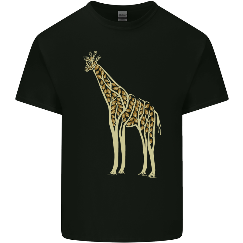Giraffe Ecology Kids T-Shirt Childrens Black