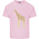 Giraffe Ecology Kids T-Shirt Childrens Light Pink