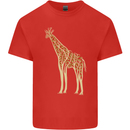 Giraffe Ecology Kids T-Shirt Childrens Red