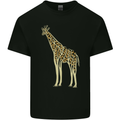 Giraffe Ecology Mens Cotton T-Shirt Tee Top Black