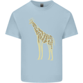 Giraffe Ecology Mens Cotton T-Shirt Tee Top Light Blue