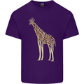 Giraffe Ecology Mens Cotton T-Shirt Tee Top Purple