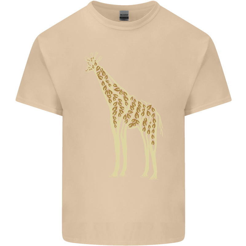 Giraffe Ecology Mens Cotton T-Shirt Tee Top Sand