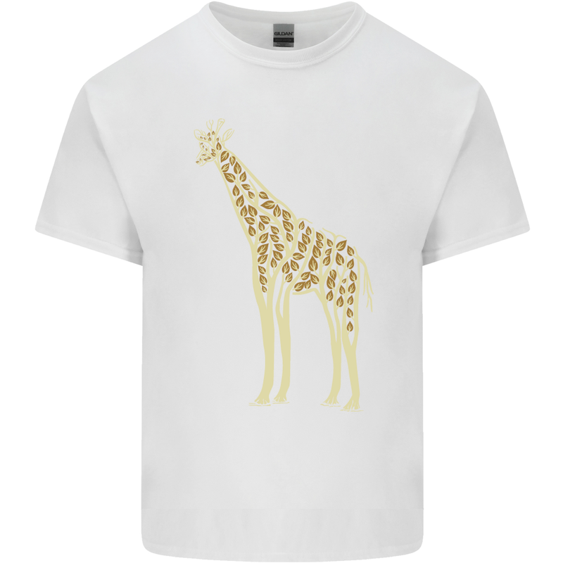 Giraffe Ecology Mens Cotton T-Shirt Tee Top White